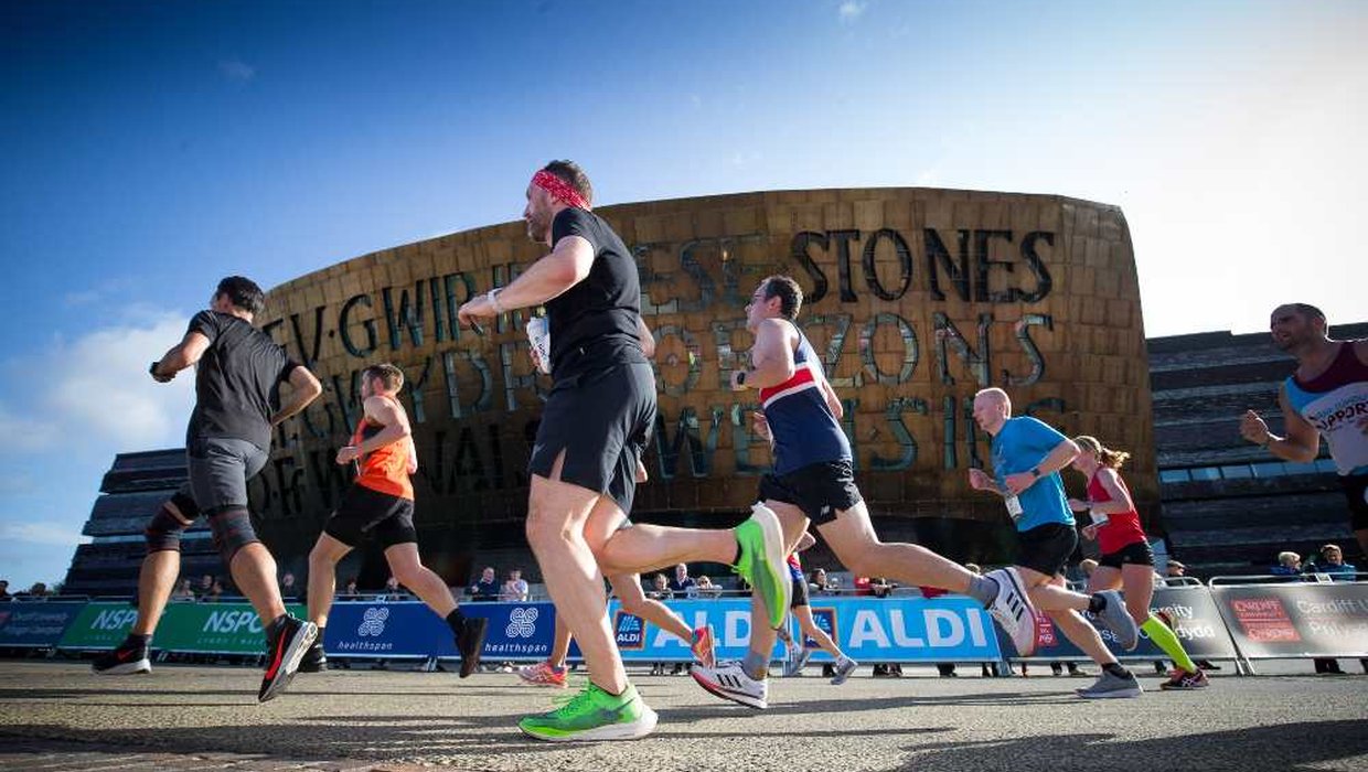 Runners in Cardiff